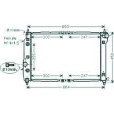 Radiatore acqua per CHEVROLET - DAEWOO KALOS dal 2002 al 2006