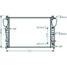 Radiatore acqua per MERCEDES-BENZ S W220 dal 2002 al 2004