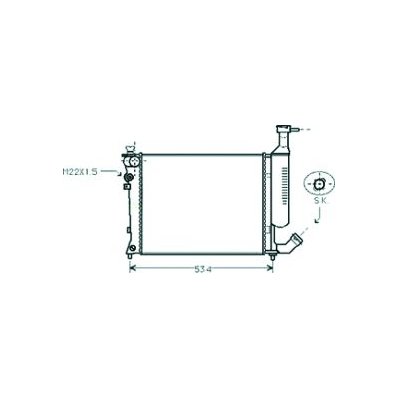 Radiatore acqua per CITROEN BERLINGO dal 1996 al 2002 Codice OEM 133052