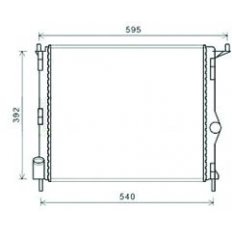 Radiatore acqua per DACIA LOGAN dal 2005 al 2008
