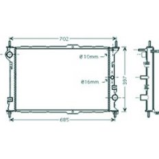 Radiatore acqua per FORD CONNECT dal 2002 al 2006