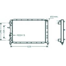 Radiatore acqua per FIAT FIORINO dal 1991 al 2007