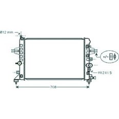 Radiatore acqua per OPEL ASTRA H dal 2004 al 2007