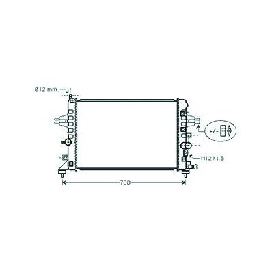 Radiatore acqua per OPEL ASTRA H dal 2007 al 2009 Codice OEM 1300266