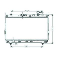 Radiatore acqua per HYUNDAI SANTA FE' dal 2000 al 2006