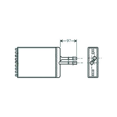 Scambiatore di calore per OPEL VECTRA B dal 1995 al 1999 Codice OEM 1843107