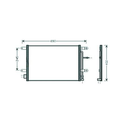 Condensatore per AUDI A4 dal 2004 al 2008 Codice OEM 8E0260403T