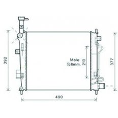 Radiatore acqua per KIA PICANTO dal 2011 al 2015