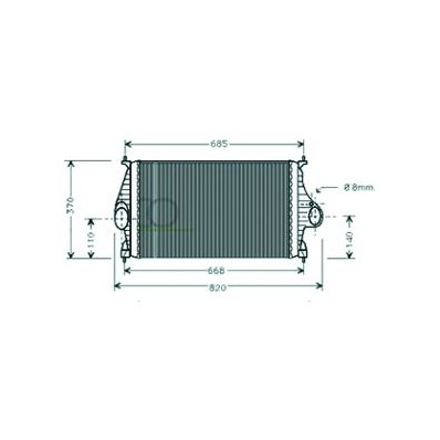 Intercooler per CITROEN XANTIA dal 1993 al 1998 Codice OEM 0384E8