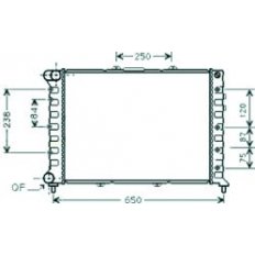 Radiatore acqua per ALFA ROMEO GT dal 2004 al 2010