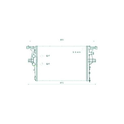 Radiatore acqua per IVECO DAILY dal 2011 al 2014 Codice OEM 5801264635