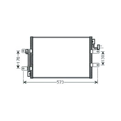 Condensatore per FIAT PALIO dal 1996 al 2001 Codice OEM 51722816