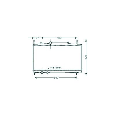 Radiatore acqua per PEUGEOT 807 dal 2002 al 2014 Codice OEM 0009632953080