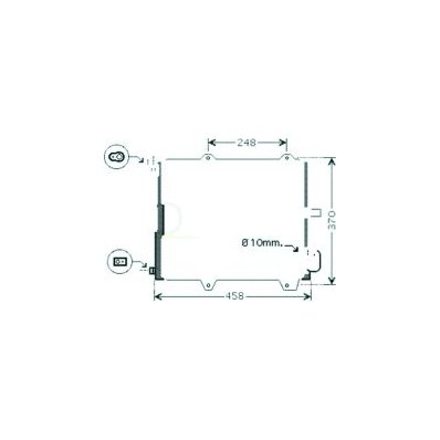 Condensatore per SUZUKI IGNIS dal 2003 al 2008 Codice OEM 9531186G00