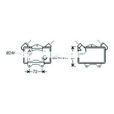 Radiatore olio per MERCEDES-BENZ C W202 dal 1993 al 1997 Codice OEM A6051800065