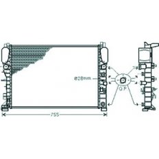 Radiatore acqua per MERCEDES-BENZ E dal 2002 al 2006