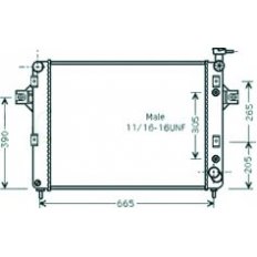 Radiatore acqua per JEEP CHEROKEE dal 2001 al 2004