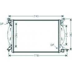 Radiatore acqua per AUDI A4 dal 2004 al 2008