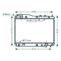 Radiatore acqua per HONDA CIVIC dal 2001 al 2003