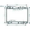 Radiatore acqua per HONDA CIVIC dal 2001 al 2003