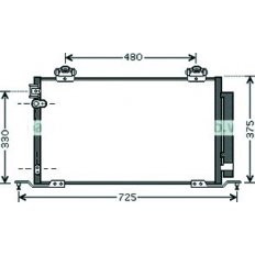 Condensatore per TOYOTA AVENSIS dal 2003 al 2006