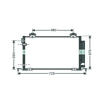 Condensatore per TOYOTA AVENSIS dal 2003 al 2006 Codice OEM 88450-05121