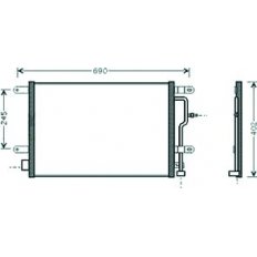 Condensatore per AUDI A4 dal 2000 al 2004