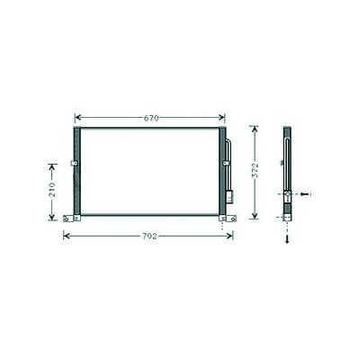 Condensatore per FORD MONDEO dal 2000 al 2003 Codice OEM 1671712