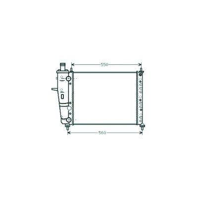 Radiatore acqua per FIAT BRAVA dal 1995 al 2001 Codice OEM 46534995