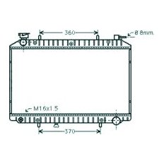 Radiatore acqua per NISSAN SERENA C23 dal 1992 al 2003