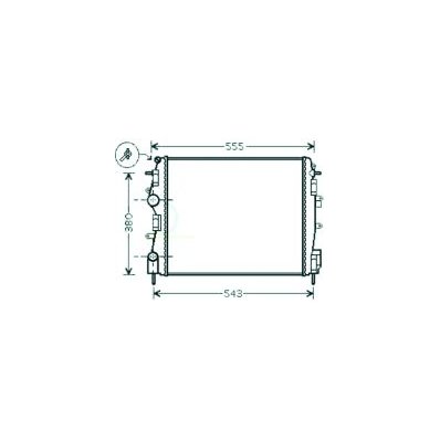Radiatore acqua per RENAULT KANGOO dal 2003 al 2007 Codice OEM 8200384071