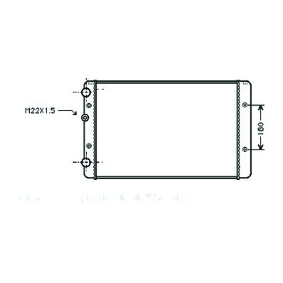 Radiatore acqua per SEAT AROSA dal 1997 al 2000 Codice OEM 350213279000