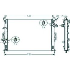 Radiatore acqua per FORD S-MAX dal 2010 al 2015