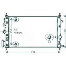 Radiatore acqua per OPEL INSIGNIA dal 2008 al 2013