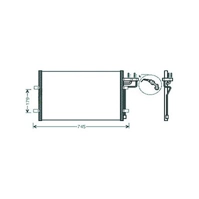 Condensatore per FORD FOCUS dal 1998 al 2001 Codice OEM 1516838