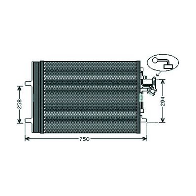 Condensatore per VOLVO S60 dal 2010 al 2013 Codice OEM 30794562