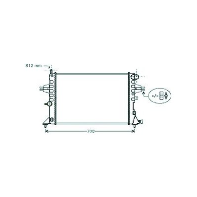 Radiatore acqua per OPEL ASTRA G dal 1998 al 2004 Codice OEM 09193265