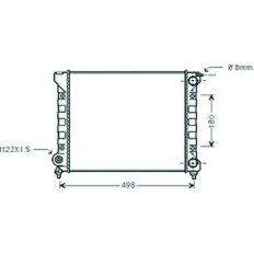 Radiatore acqua per VOLKSWAGEN GOLF  II dal 1983 al 1989