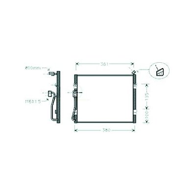 Condensatore per ROVER 200 dal 1995 al 1999 Codice OEM JRB100190