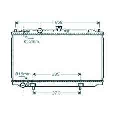 Radiatore acqua per NISSAN PRIMERA P12 dal 2002 al 2008