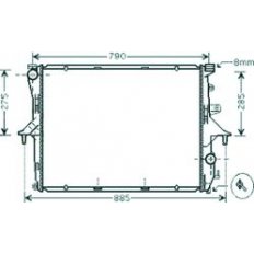 Radiatore acqua per VOLKSWAGEN TOUAREG dal 2002 al 2007