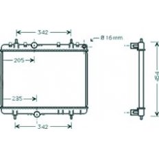 Radiatore acqua per DS 4 dal 2011 al 2015