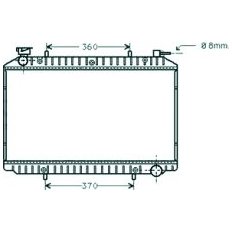 Radiatore acqua per NISSAN SERENA C23 dal 1992 al 2003