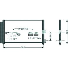 Condensatore per FIAT DOBLO' dal 2005 al 2009