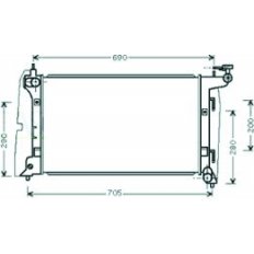 Radiatore acqua per TOYOTA COROLLA VERSO dal 2001 al 2004
