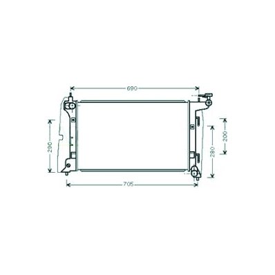 Radiatore acqua per TOYOTA COROLLA VERSO dal 2001 al 2004 Codice OEM 1640021180