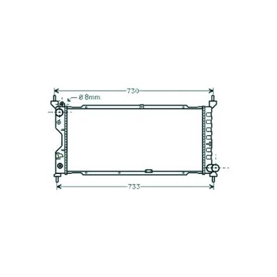 Radiatore acqua per OPEL CORSA B dal 1993 al 1997 Codice OEM 90410049