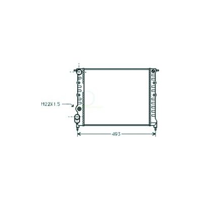 Radiatore acqua per RENAULT R19 dal 1992 al 1995 Codice OEM 7700786444