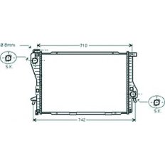 Radiatore acqua per BMW 5 E39 dal 2000 al 2003