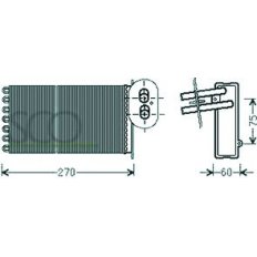 Scambiatore di calore per VOLKSWAGEN TRANSPORTER T4 CARAVELLE dal 1996 al 2003